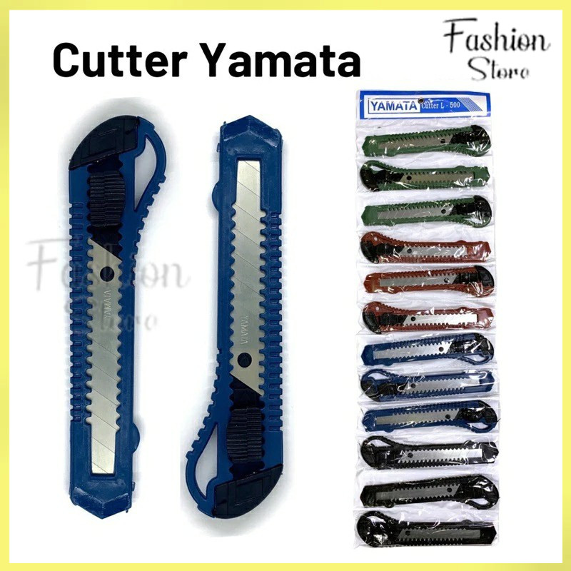 

FS PAKET 5PCS DAN 1PCS Pisau Cutter Yamata Jenia Piso Kater Cuter Pemotong Dus ATK DLL