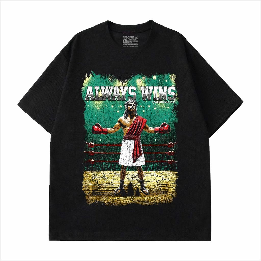 Ivanka Clothing T-shirt Jesus Always wins Kaos Vintage unisex