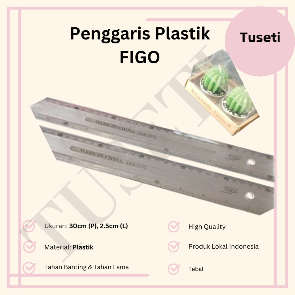 

[3 PCS] Penggaris Plastik Transparan/ Mistar plastik 30 cm Best Quality