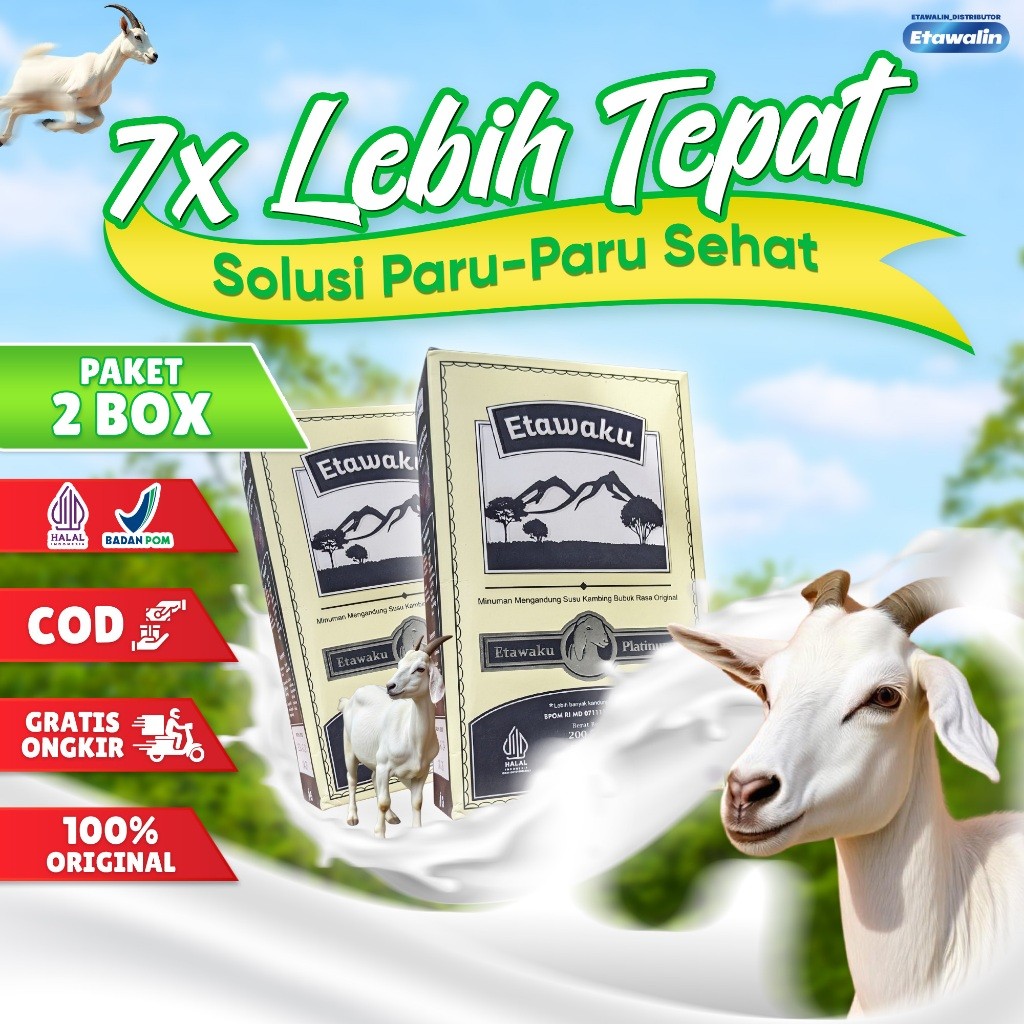 

Etawaku Platinum [Paket 2 Box] - Bantu Atasi Masalah Pernafasan, Asma & Memperkuat Tulang Sendi