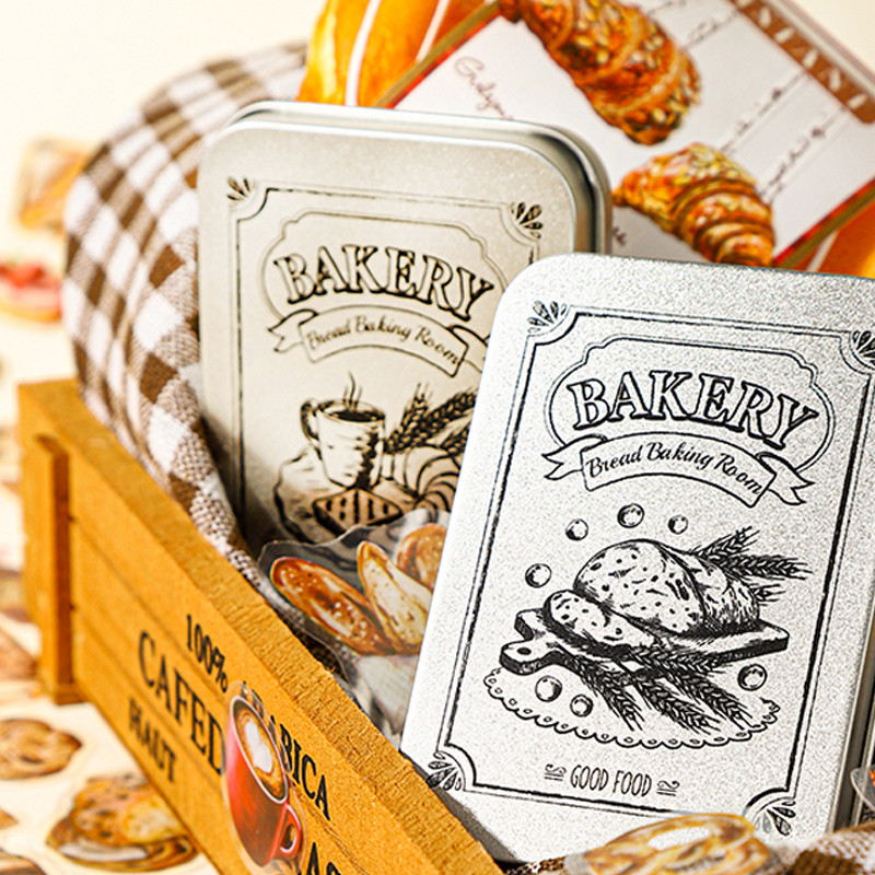 

Mr. Paper 6Style 100Pcs/bag Bread Baking Theme Tin Boxed Stickers DIY Handbook Decoration Scrapbook Phone Case Calendar