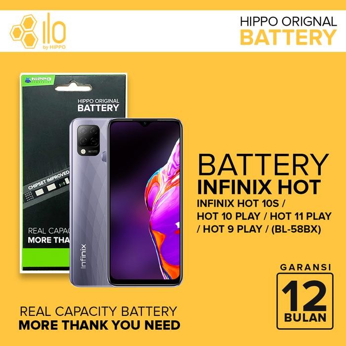 HIPPO Baterai Orinal ALL Type Infinix 100% Orinal Battery - Hot10S(BL-58BX)
