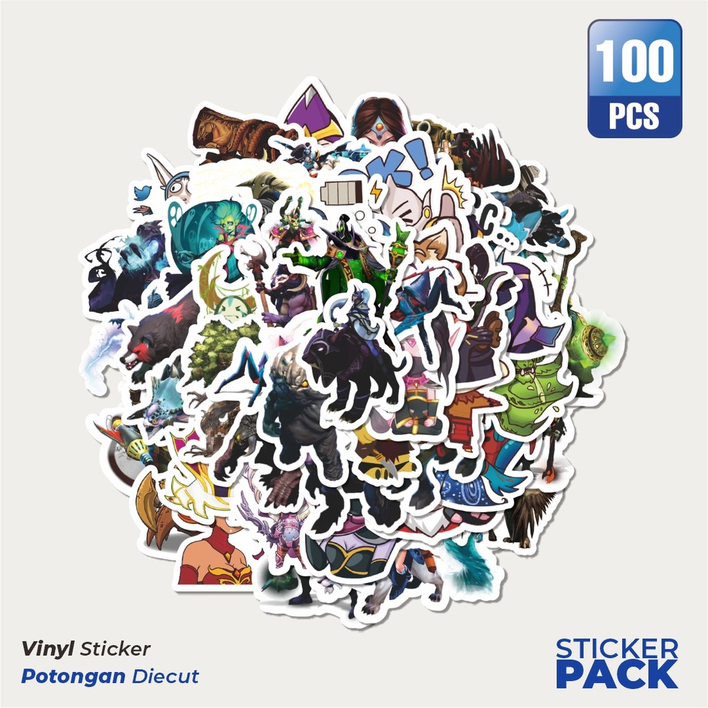 

Super Hemat! 100 PCS Stiker Defend Of The Ancient - DOTA Series 5 Waterproof Aesthetic- Untuk Laptop, Motor, dan Helm - Paper Stationery Pack