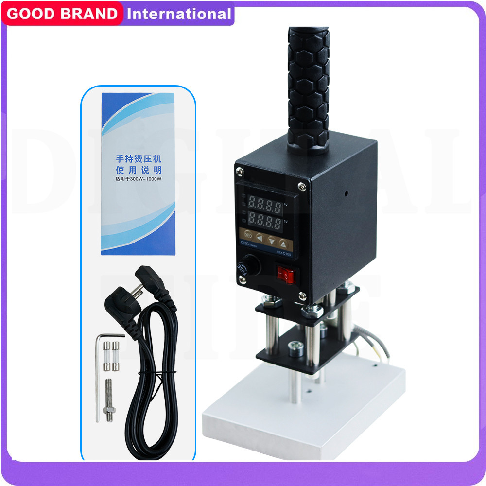 

Handheld heat Press Manual Hot Stamping Machine Heat Press Digital Leather Tool Paper Wood Logo Foil Stamp 5*7/8*10/10*13cm
