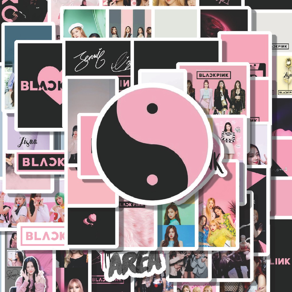 

100PCS Lucu Stiker BlackPink Stiker Aesthetic Stiker Anti Air Stikers Berperekat Waterproof sticker decal buat Motor Helm Buku Journal Koper Casing HP Laptop Botol Minum Hadiah anak