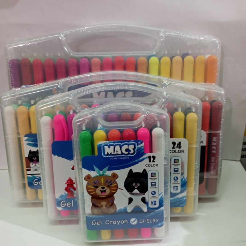 

MACS GEL CRAYON 12,24,36,48 warna (semua media & dapat dihapus) / pcs
