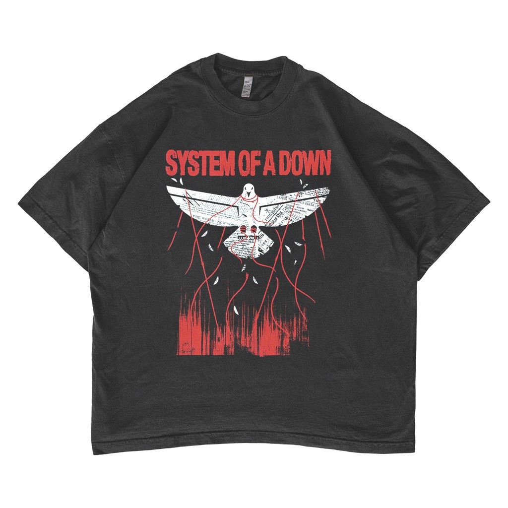 [BS] System of a Down SOAD Dove Overcome Oversized T-shirt Vintage Band