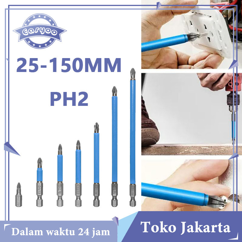 Isi 7 Obeng Mata Bor Magnet Mata Obeng Impact Set Mata Obeng Ph2 Magnet Mata Obeng Impact Magnet Mat