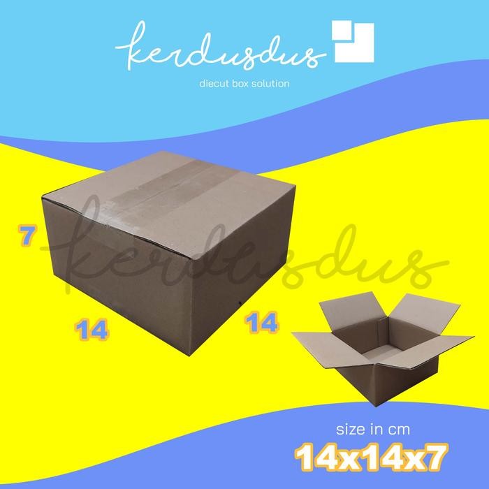 

14x14x7 cm kardus box karton kotak packing packaging POLOS SHEET