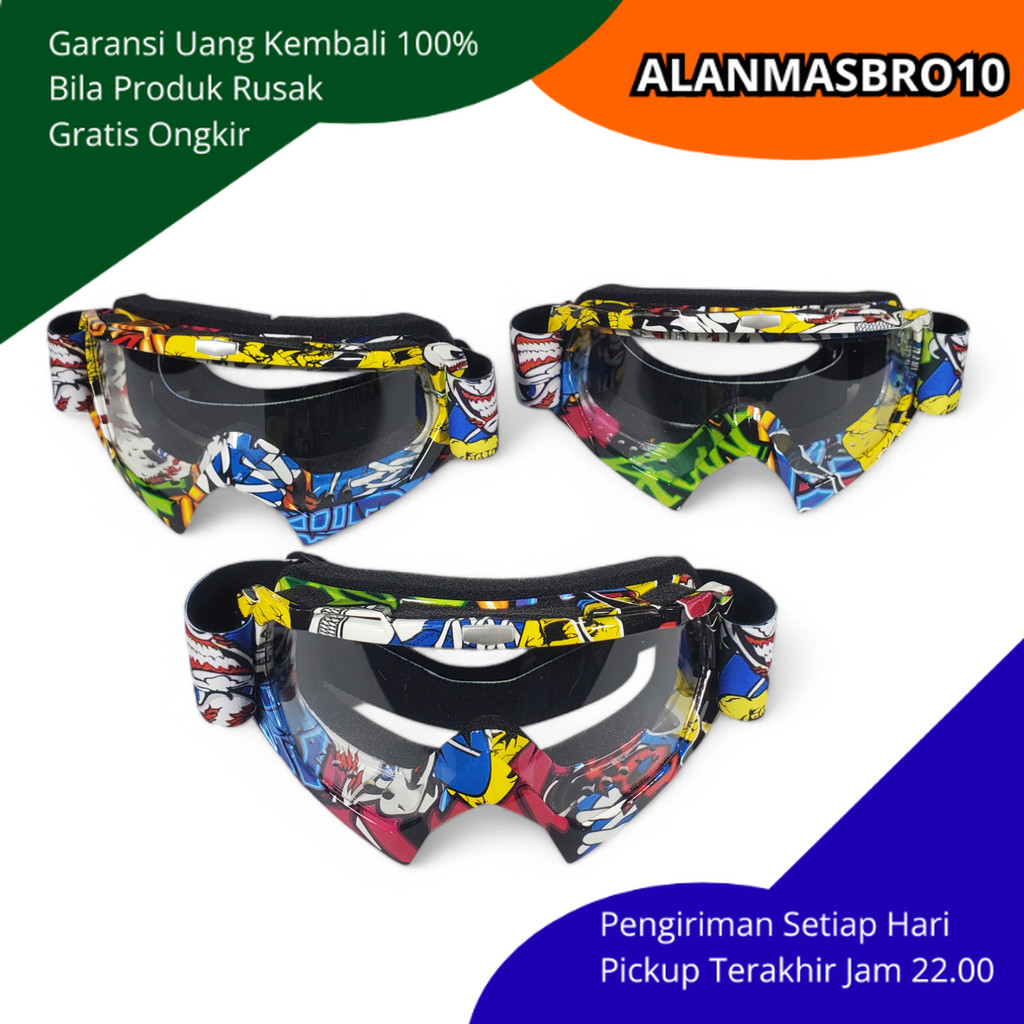 AM10 Kacamata Untuk Helm Pria Wanita Motoran Anti UV Dan Radiasi Matahari Keren Fashion Style Terbar