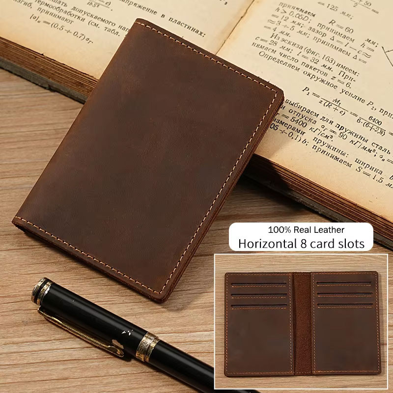 

Handmade Credit Cards Wallet Vintage Style Minimalist Leather Credit Card Holder Wallet for Men Protector Sleeve