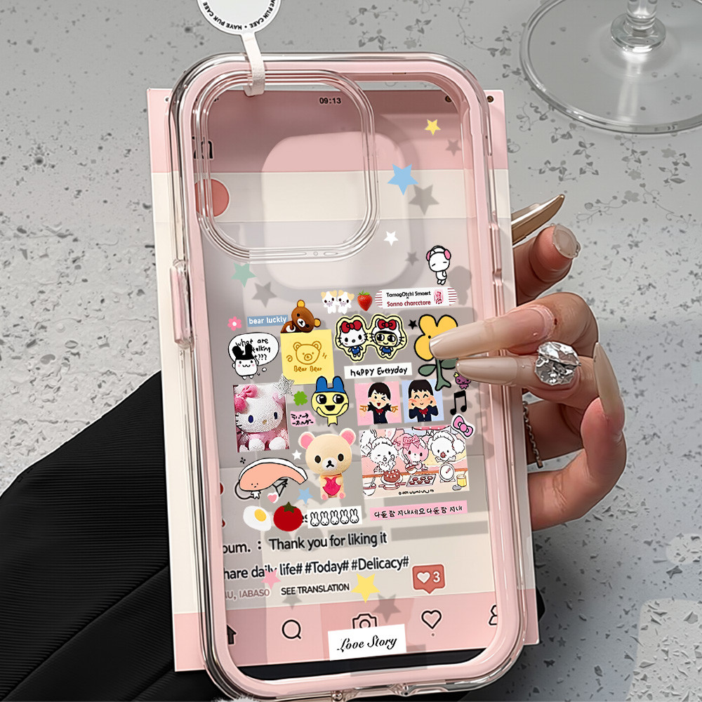 Untuk Aesthetic TPU case iphone 13 16 15 11 14 12 Pro Max iphone 11 13 16 14 12 Pro Max ip 11 12 13 