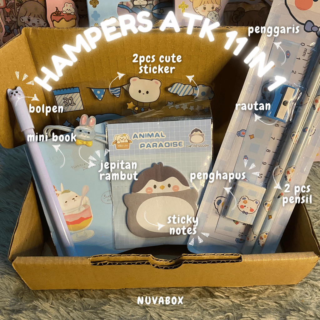 

Nuvabox - COD SET ALAT TULIS 11 IN 1 LENGKAP / GIFT HADIAH HAMPERS KADO SEKOLAH / GIFT BOX CUTE ULANG TAHUN CEWEK COWOK / ALAT TULIS SET KADO ULTAH MURAH / STATIONERY SET WISUDA PERPISAHAN / PAKET ULTAH LUCU AESTHETIC / KADO UNIK ANAK ANAK MURAH