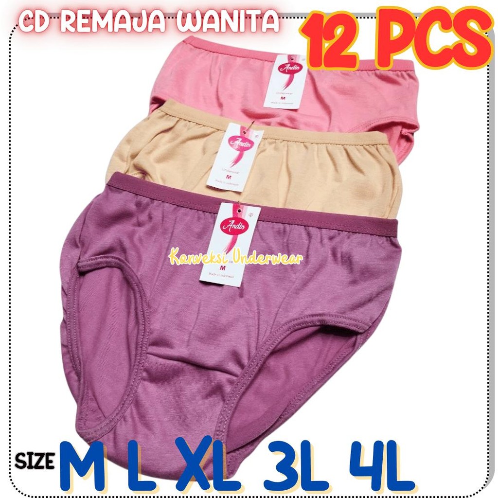 Grosir 12 PCS Celana Dalam Perempuan Anak Remaja Wanita CD Wanita Import SD SMP SMA Dewasa Murah