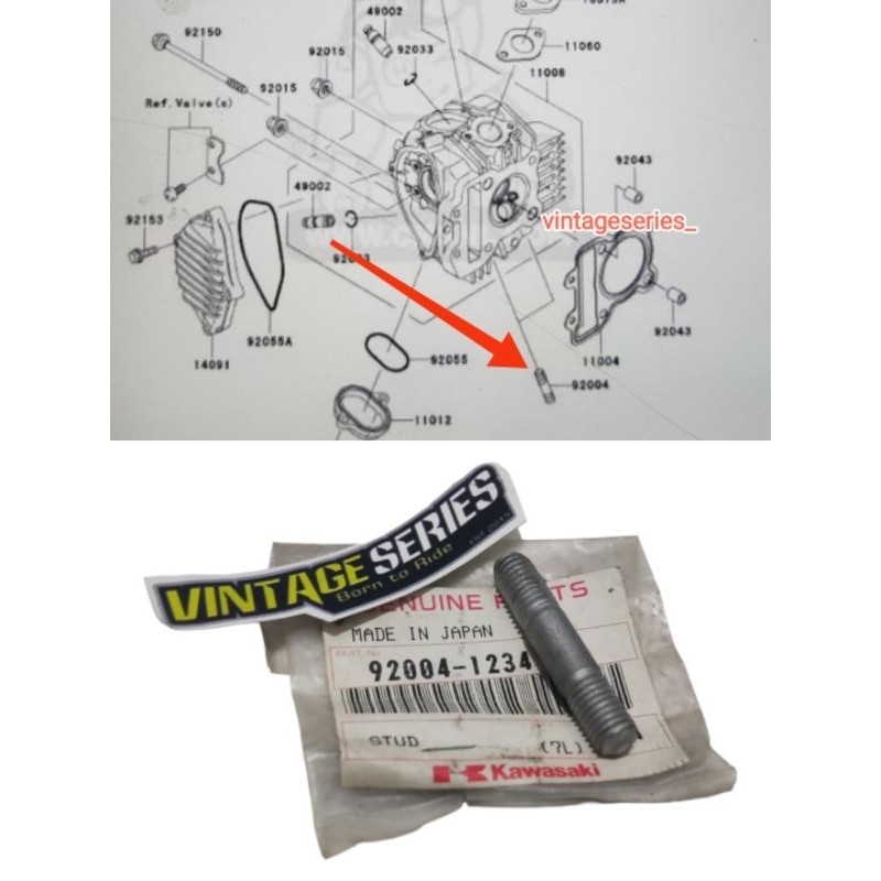 BAUT KNALPOT KAWASAKI BLITZ BAUT TANAM KENALPOT  KAWASAKI ZX130 ATHLETE 92004-1234
