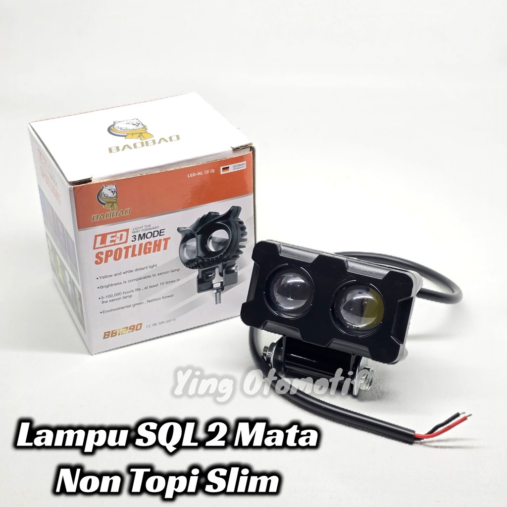 Lampu Tembak SQL 2 Mata Slim Lampu Tembak Led Motor Dan Mobil 12 Volt