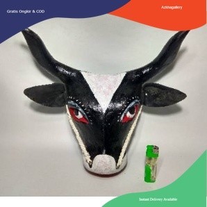 ___(( ️ Barongan Bantengan - Mainan Anak Banteng Bantengan kuda lumping - Mainan tradisional Banteng