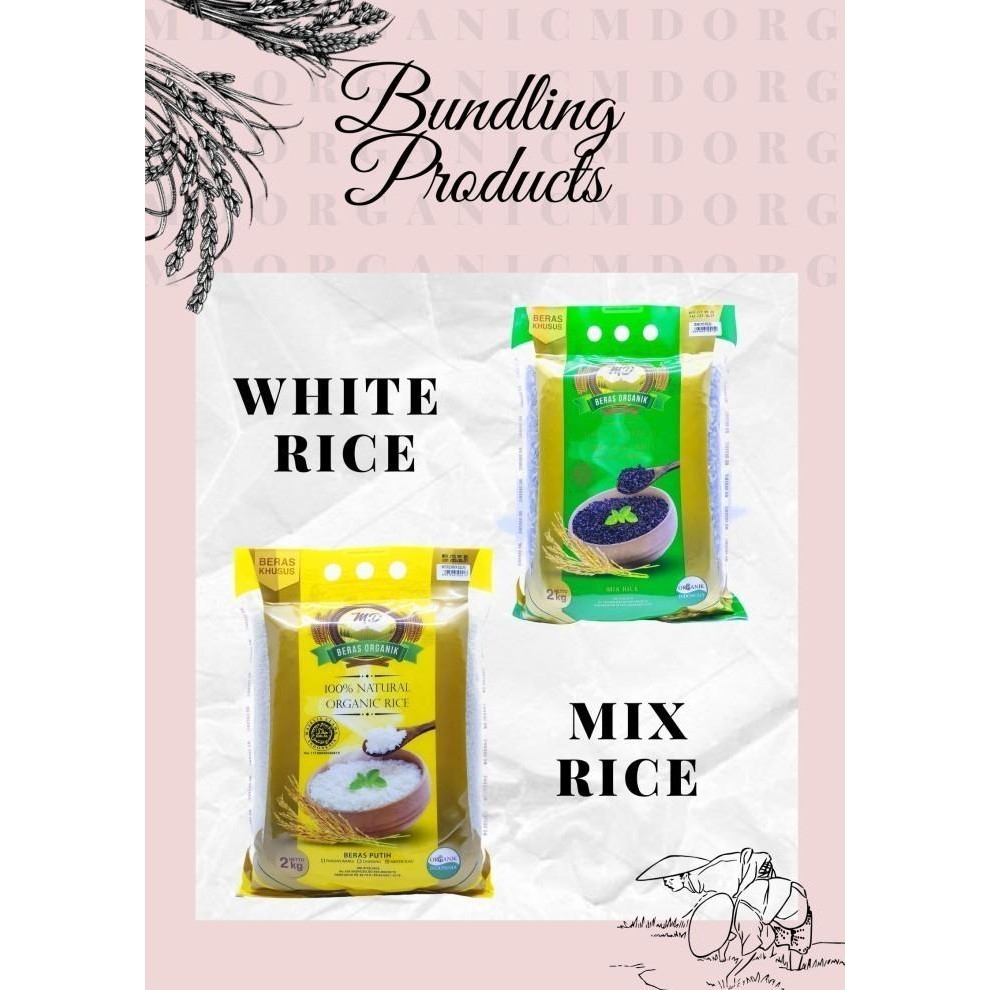 

Paket Bundling MD White + Red Rice 2kg & White Rice Mentik Susu 2kg