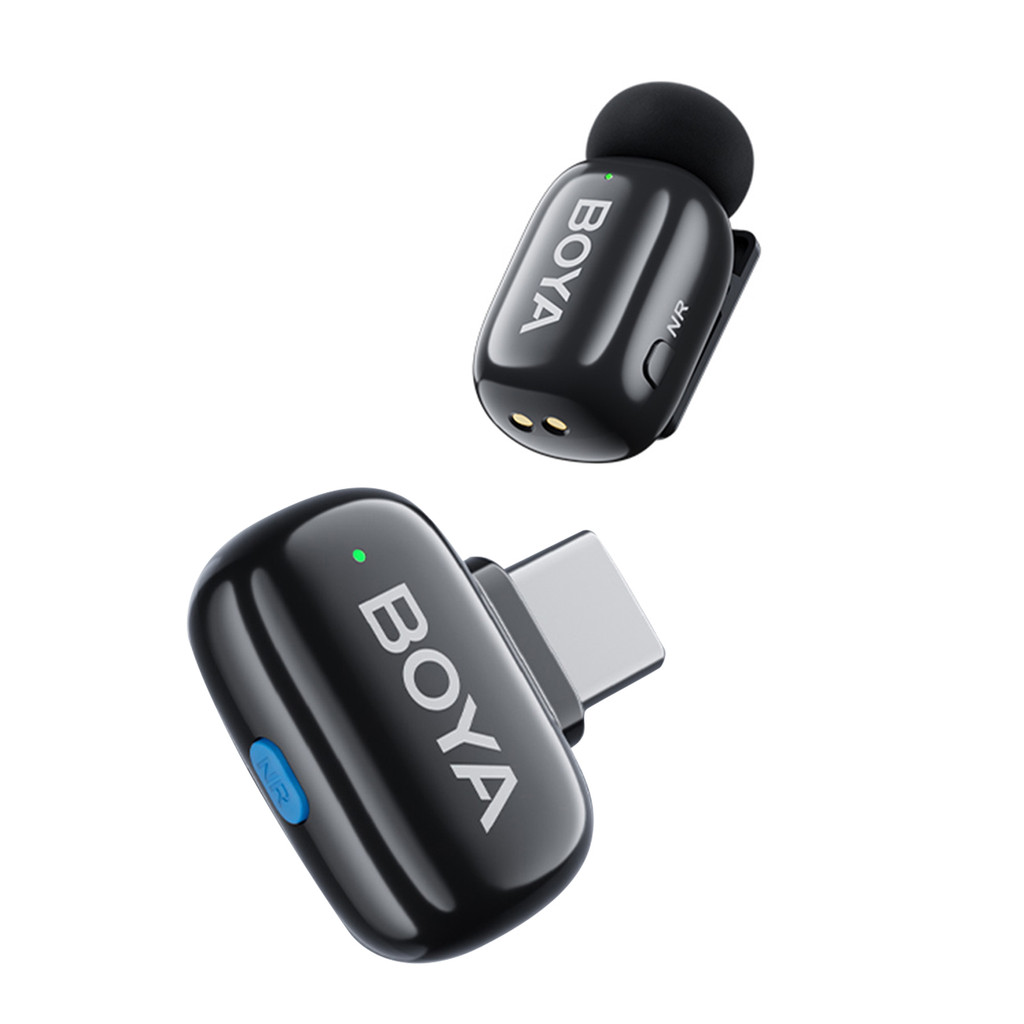 BOYA mini 2.4G Wireless Microphone Phone Lapel Mic AI Voice Changer 100M/ 328FT Transmission Range f