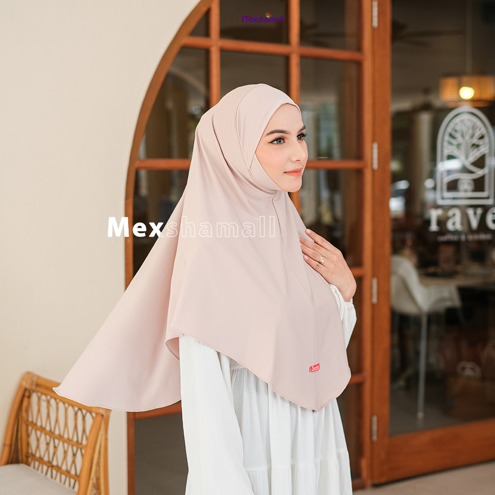Hijab Dagu Malay Aisyah Jumbo | Hijab Bergo Dagu Malaysia Jersey Size L