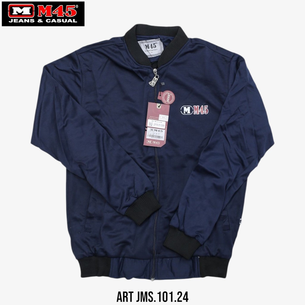 M45 Jaket Pria Zipper Windbreker Basic - JMS.101.24