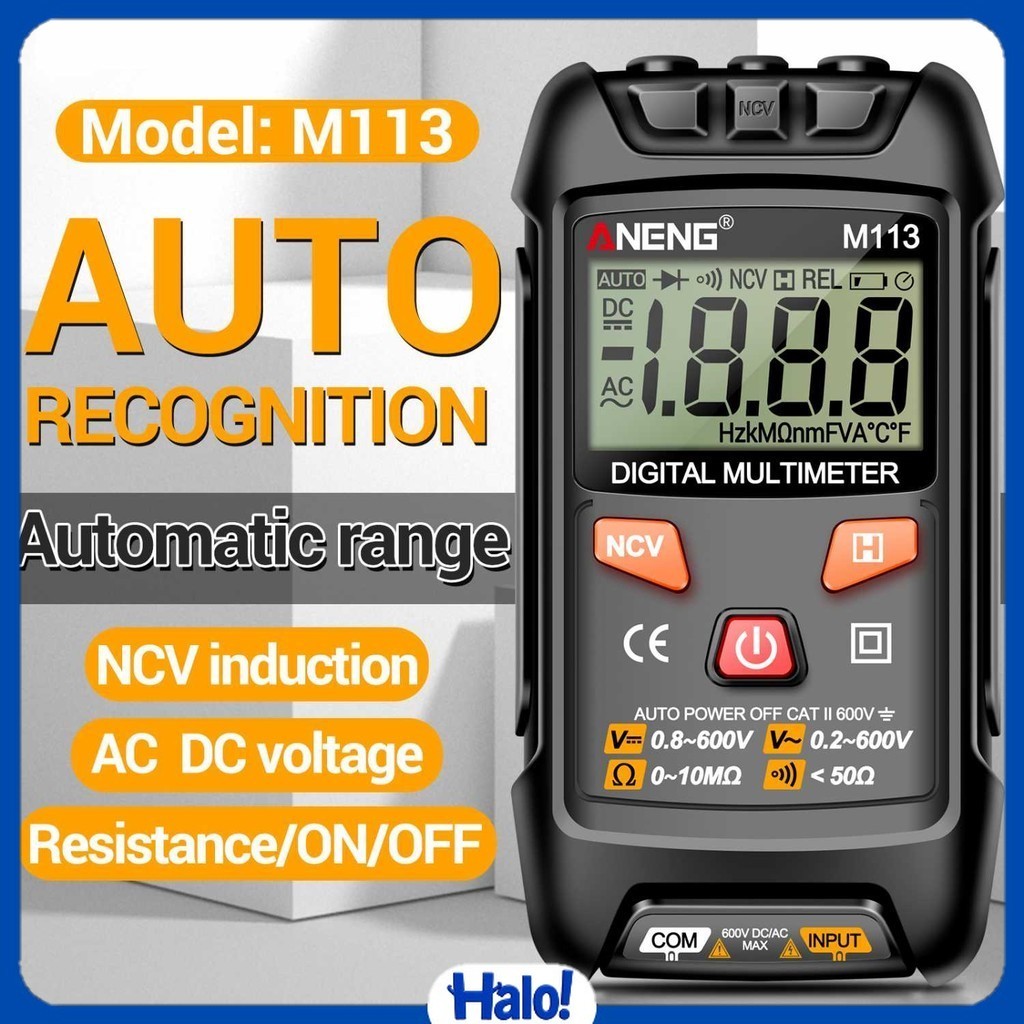 ANENG Digital Multimeter Portable NCV Non Contact 1999 Count 600V - M113