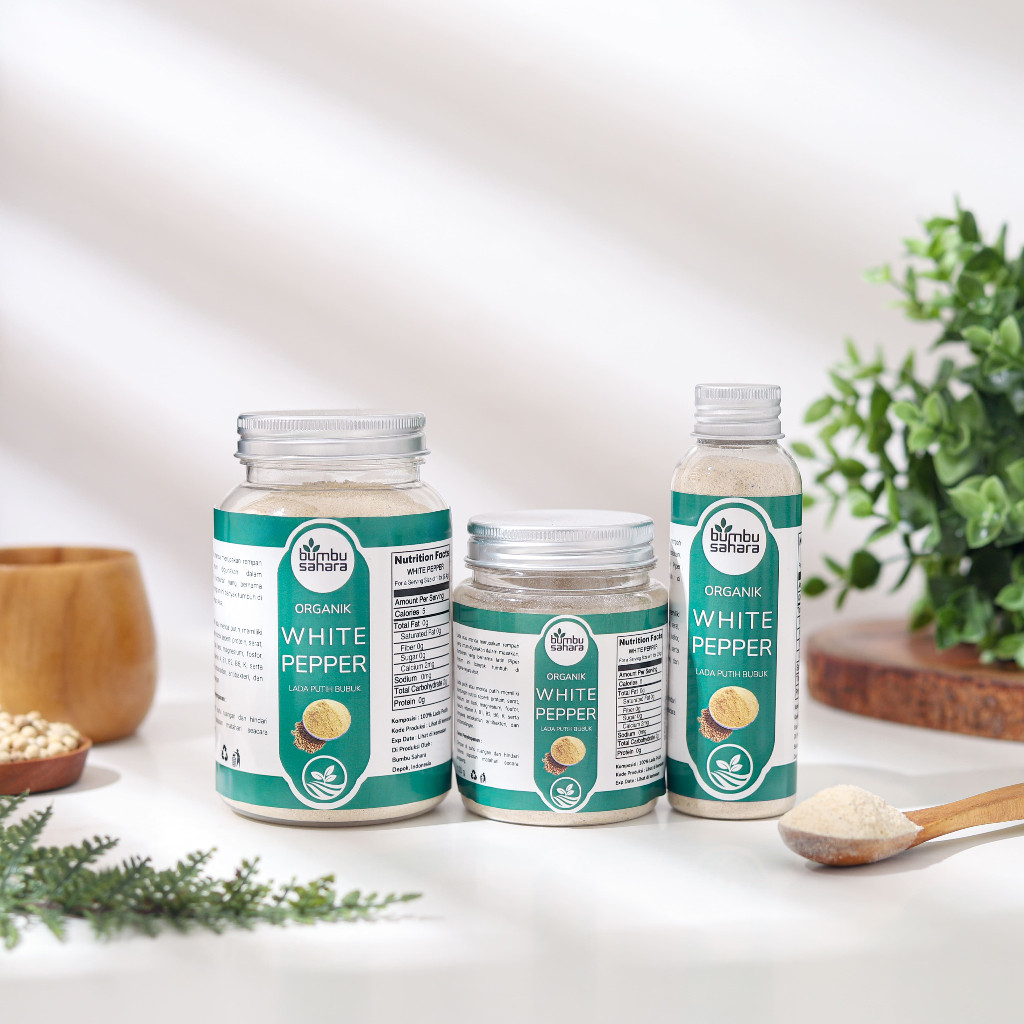 

Bumbu Sahara Lada Putih Bubuk Murni Organik White Pepper Merica Bubuk Premium Murni Lada Putih