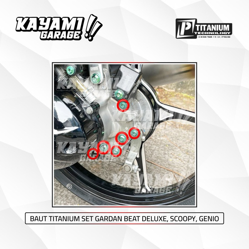 Baut Titanium set gardan beat deluxe.genio.scopy