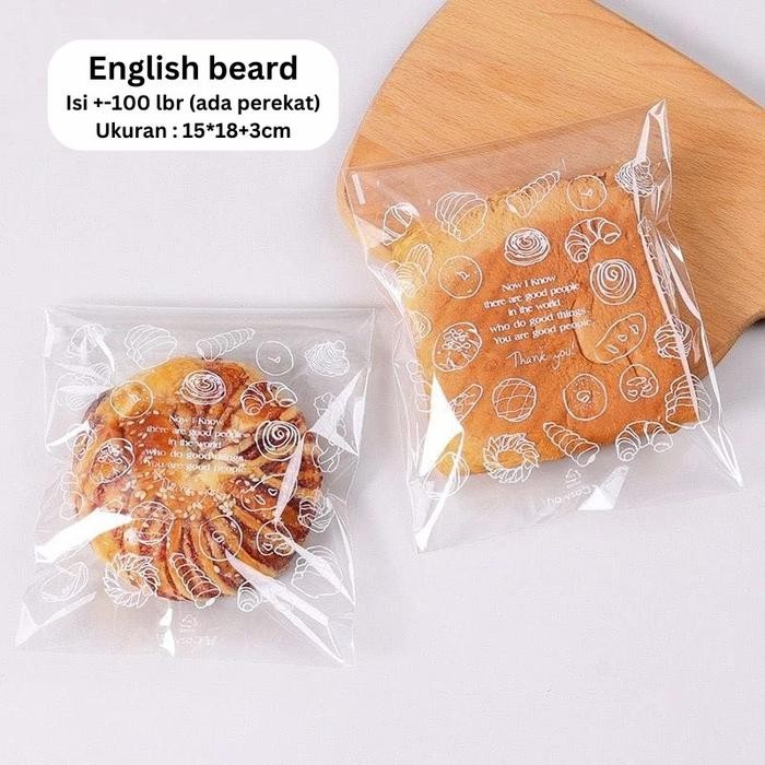 [STOK TERBARU] Berkualitas Isi 100Pcs Plastik Roti Bakpao Donat Kue Opp Kemasan Plastik Ukuran 15x18
