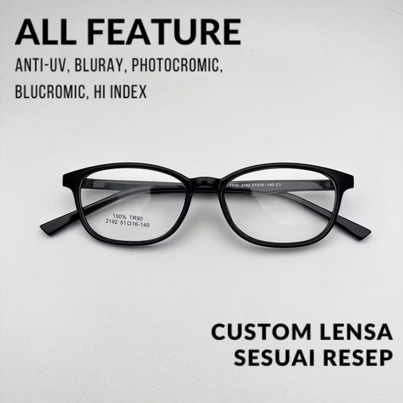 FRAME KACAMATA (muka kecil) kacamata trendi photocromic gratis lensa minus blucromic minus tinggi