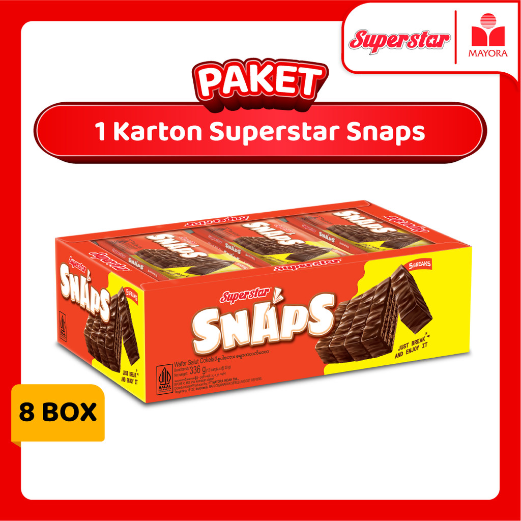 

Paket 1 Karton Wafer Superstar Snaps