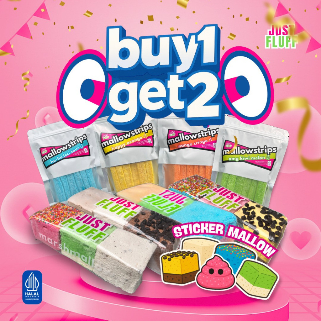 

Lecy.store2 [BUY 1 GET 2] MARSHMALLOW MIX + STRIP + STICKER JUSTFLUFF [HALAL]