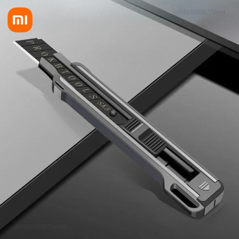 

Xiaomi Baolian Utility Paper Cutters Knife Portable Pocket Box Cutter Retractable Paper 80MM Metal Blade DIY Sharp Knife Tools