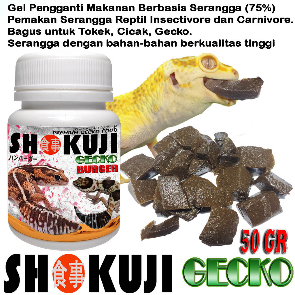 SHOKUJI LEOPARD GECKO INSTAN FOOD REPTILE TOKEK MAKANAN PENGGANTI SERANGGA PAKAN BERVITAMIN BERGIZI