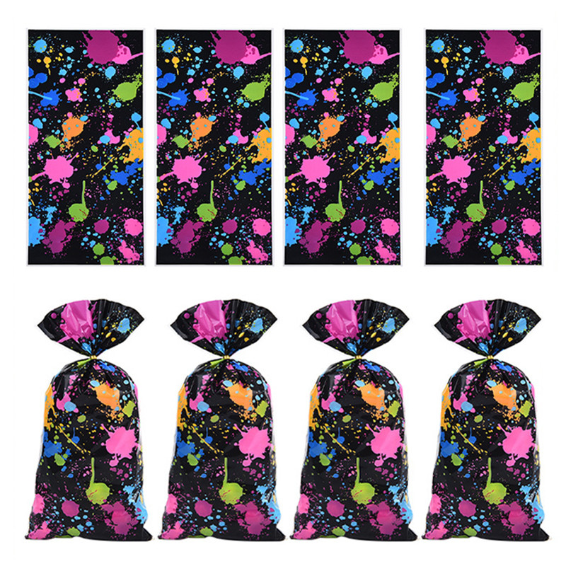 

50pcs Art Graffiti Themed Candy Bags Gift Packaging Bags Glow Birthday Party Wedding Decoration Gift Bags Supplies