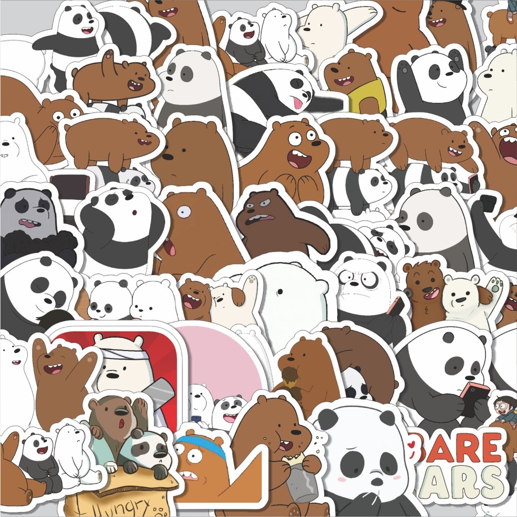 

Stiker Cutting Pack Stiker Kartun Series We Bare Bears Isi 100Pcs Series Aesthetic Lucu Keren Untuk Koper Bahan Vynil