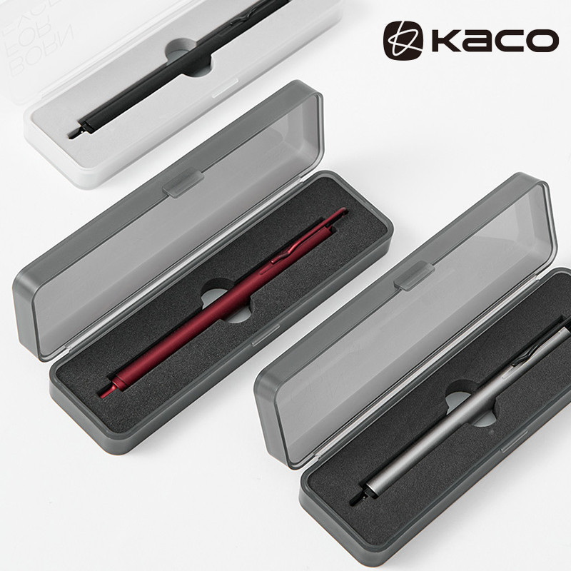 

KACO Metal Sign Pen 0.5mm Black Ink Gel Pens Stationery caneta With Pen Clip New Design pen for Office Business for Gift