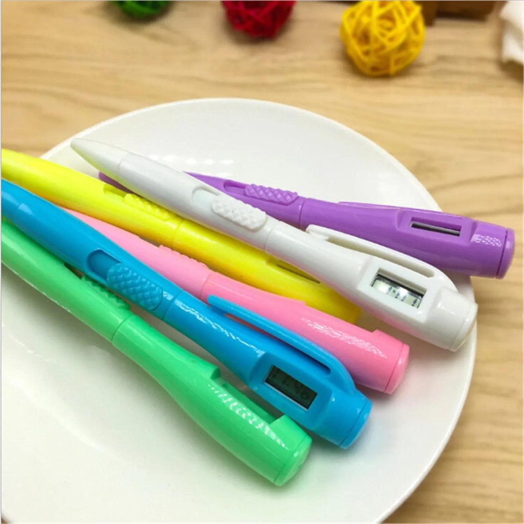 

6pcs/lot Special Purpose Ball Pen Electronic Watch Test Pen Electronics Clock Ballpoint Pen Student Servant Work In An Office