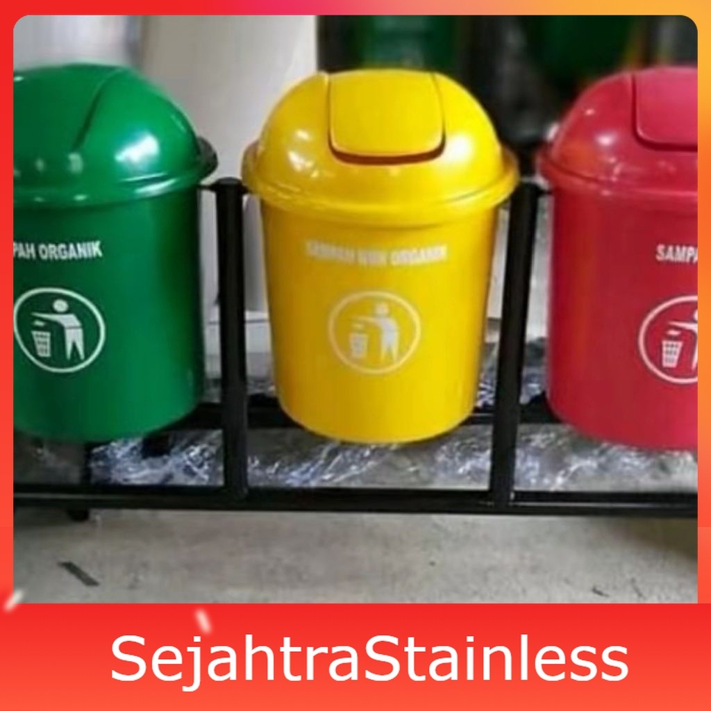 Tempat Sampah Fiberglass 3 In 1 50 L