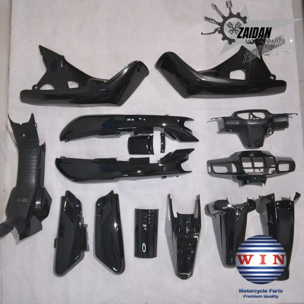 Full Body Astrea Grand Sabit Bulus Legenda Impressa Hitam WIN | complete set bodi kasar halus motor 