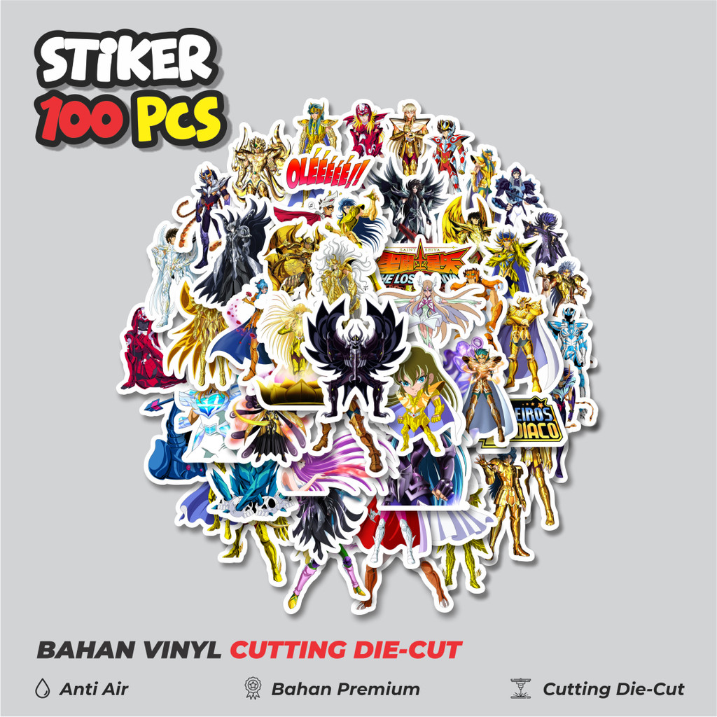 

Terbaru! 50 pcs Stiker Anime Saint Seiya Character Mix 2 Dekorasi Lucu Kreatif untuk Notebook, Skateboard, HP