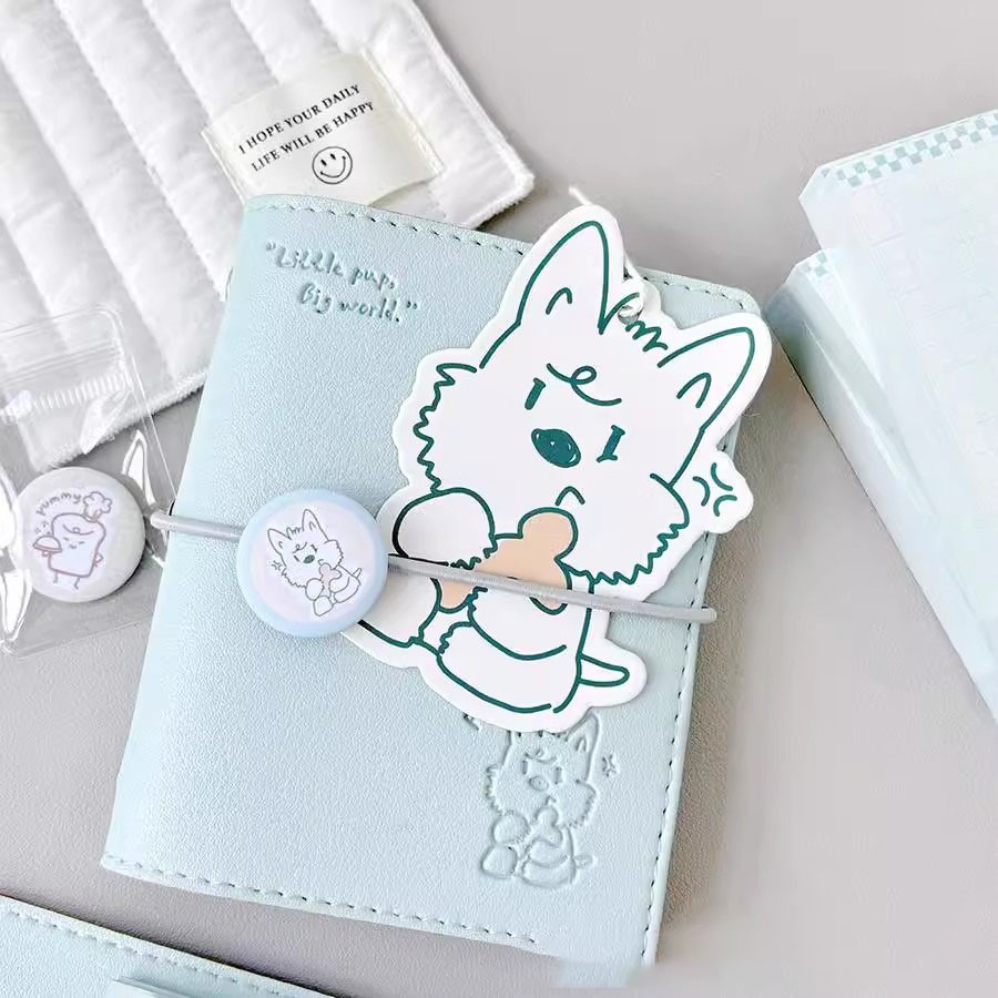

M5 loose leaf notebook shell cartoon pattern cute soft leather notebook mini portable pocket m5 hand account book