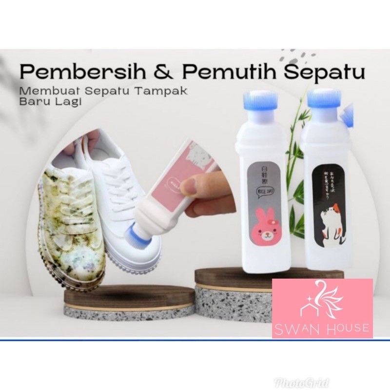 COD Semir Sepatu Putih Cairan Pembersih Sepatu Warna Putih / Pembersih Sepatu / Pemutih Sepatu SH K4