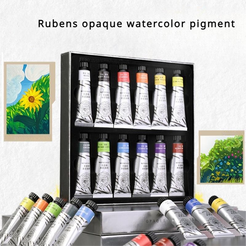 

Rubens Opaque Watercolor Pigment 36 Colors 15ml Set Artist's Art Supplies Hand-painted Animation Illustration Water Color