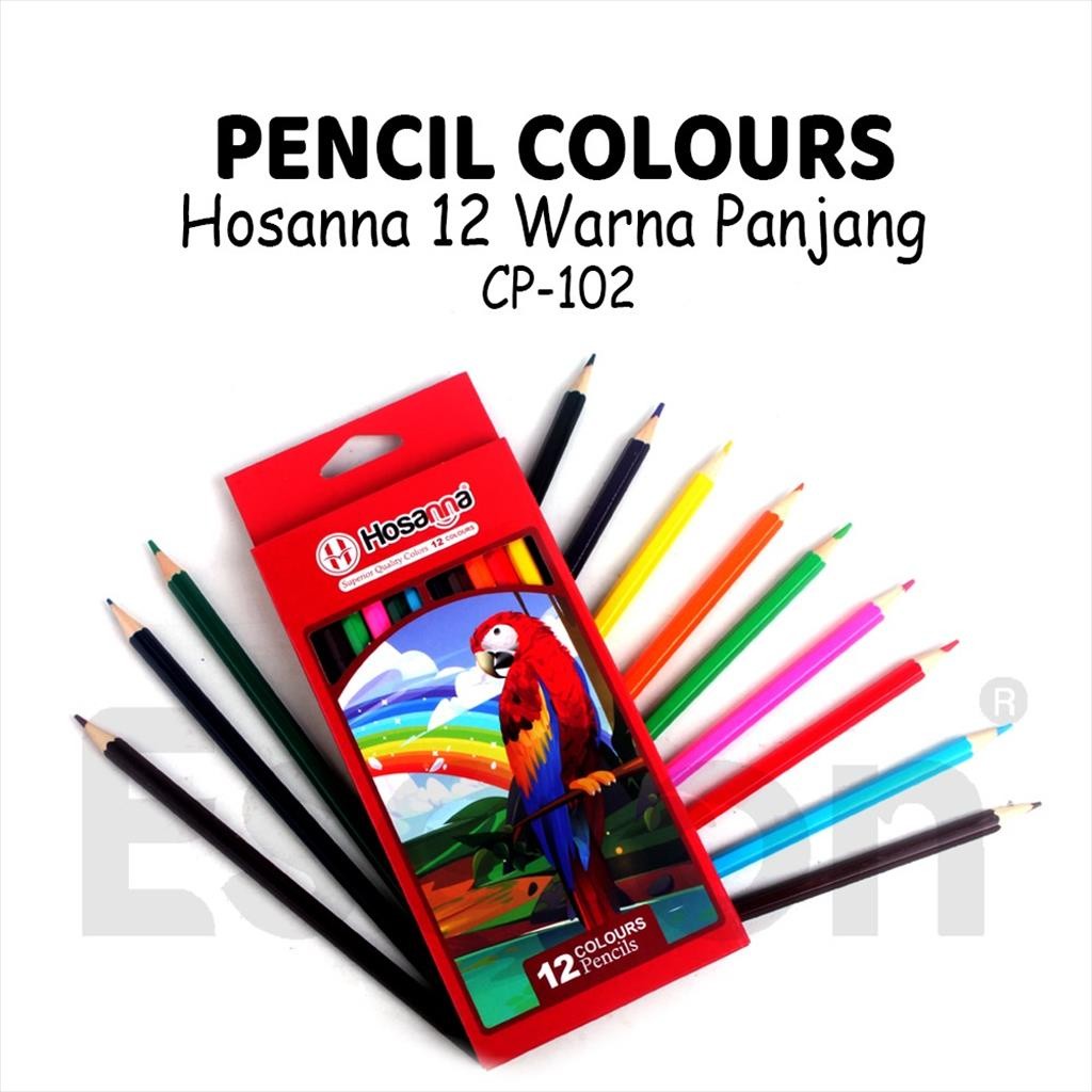 

❤️️Pensil Warna HOSANNA Panjang 12Warna / Pensil Warna Hosanna CP 102❤️️