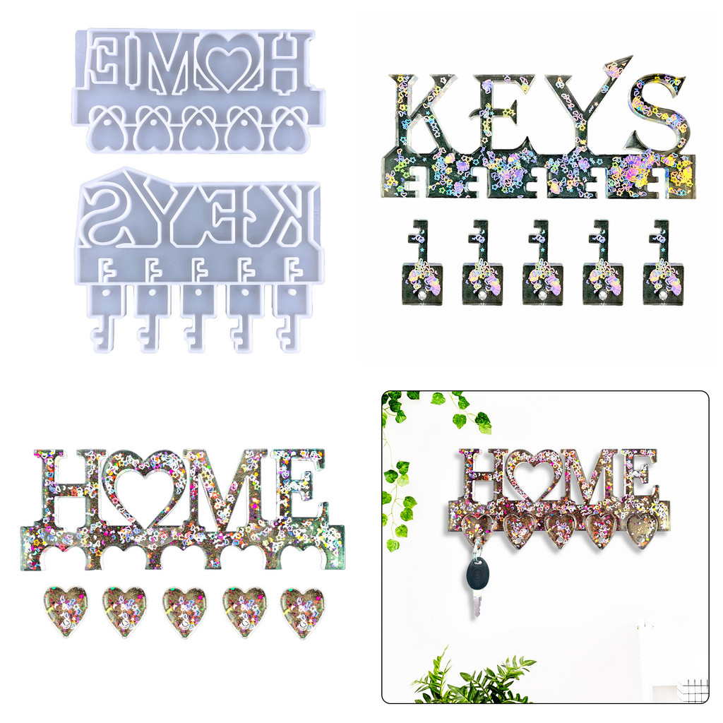 

Keychain Crystal Epoxy Mold Pendant Ornaments Resin Silicone Mould for DIY Pendants Crafts Jewelry Hanging Accessories
