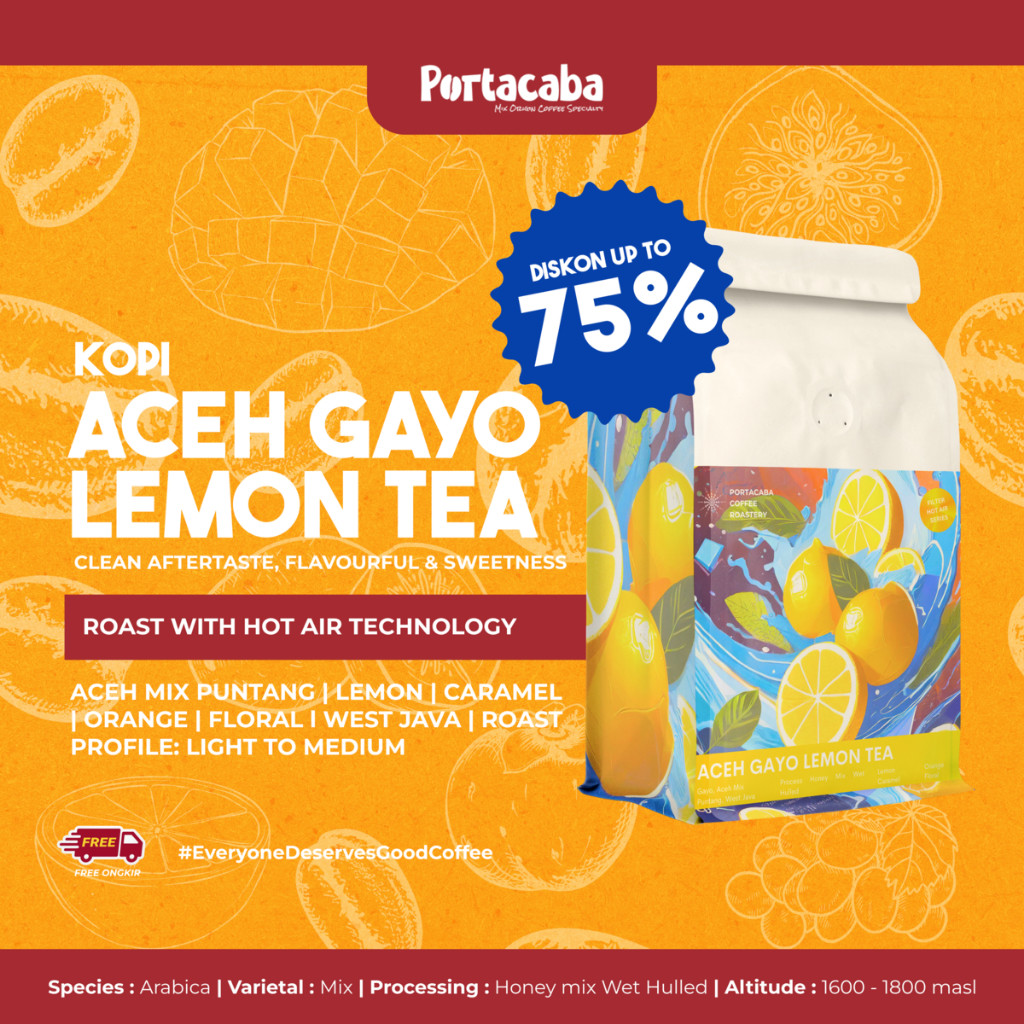 

Biji Kopi Arabika Aceh Gayo Lemon Tea Kopi Filter Aceh Mix Puntang 200gr