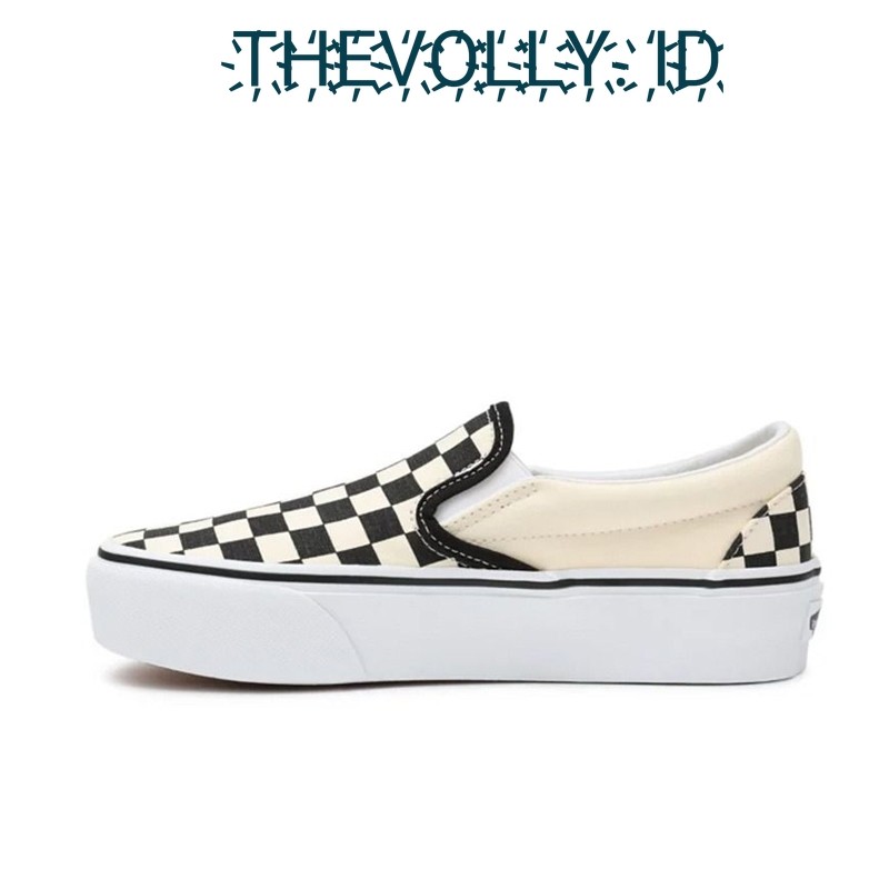 Sepatu Vans Slip On Classic Platform Checkerboard BNIB Original / Sneakers Pria