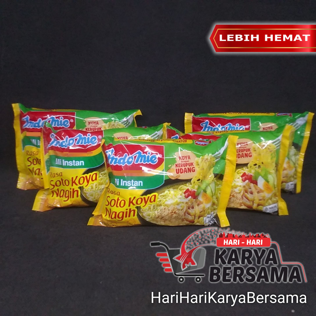 

MAKANAN MI INSTAN INDOMIE SOTO KOYA NAGIH PACK 5 PCS X 76GR