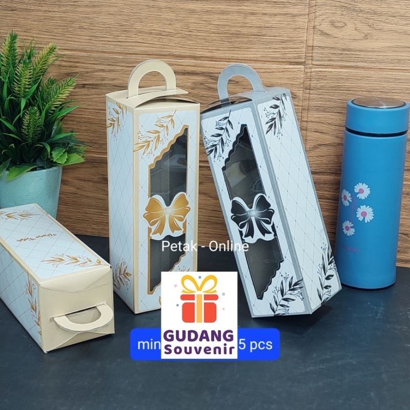 

25 Pcs, Box Tenteng Batik Gorden, Box Botol 6.5 x 20 cm harga Murah